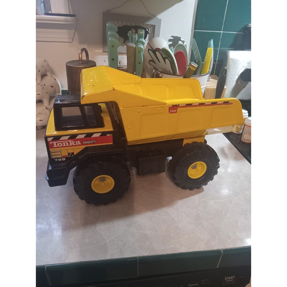 Tonka 354 XMB-975 Pressed Steel Mighty Dump Truck Has Some Wear